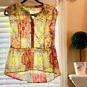 Beautiful floral peplum blouse